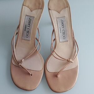 Jimmy Choo Nude Sandal Heels